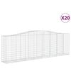 vidaXL Gabion Basket Set of 20 Silver Galvanized Iron Extra Large