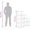 vidaXL Storage Cube Organizer Transparent PP (Polypropylene), Steel 9-Cube