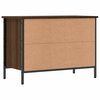 vidaXL Shoe Cabinet Brown Oak Engineered Wood, Powder-Coated Steel Medium