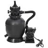 vidaXL Sand Filter Black Steel, PE, ABS Medium Durable Sand Filter