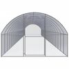 vidaXL Chicken Coop Silver Galvanized Steel 9.8 x 78.7 x 6.6 ft Durable