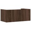 vidaXL Wall Shelf Brown oak Engineered wood 27.8 x 13.8 x 12.0 in