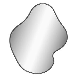 vidaXL Wall Mirror Black Glass, PVC 19.7 x 15.7 in Wall mounting