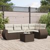 vidaXL Garden Sofa Set Brown PE Rattan Large Modular Garden Sofa Set