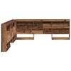vidaXL Storage Headboard with Shelf Old Wood 78.74 in Engineered Wood