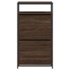 vidaXL Shoe Cabinet Brown Oak Engineered Wood Slim Shoe Cabinet