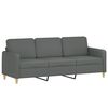 vidaXL Sofa Set Dark Grey Polyester, Metal, Textilene, Plywood Seats Many