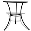 vidaXL Patio Furniture Black and White Powder-coated steel and ceramic
