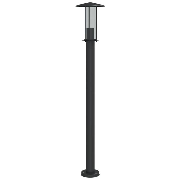 vidaXL Outdoor Floor Lamp Black Stainless Steel 39.4 in