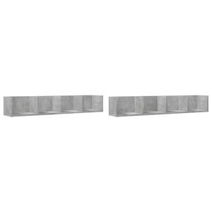 vidaXL Wall Cabinets Set of 2 Concrete grey Engineered wood Medium
