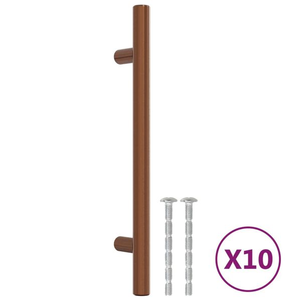 vidaXL Cabinet Handle Set of 10 Bronze Stainless steel Medium Durable