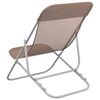 vidaXL Beach Chair Brown Powder-coated steel, textilene Standard
