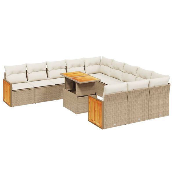 vidaXL Garden Sofa Set Beige