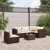vidaXL Patio Lounge Set Brown, Cream White