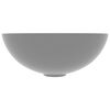 vidaXL Bathroom Sink Ceramic Light Grey Round