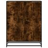 vidaXL Shoe Cabinet Smoked Oak Engineered wood and metal Medium