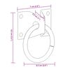 vidaXL Hitching Ring Silver Steel Heavy Weight Endurance Hitching Ring