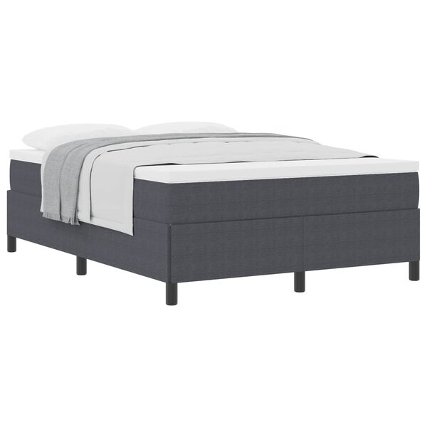 vidaXL Box Spring Bed Dark Grey 62.99 x 78.74 in Velvet