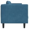 vidaXL Sofa Blue Velvet (100% polyester), plywood, solid wood 2-Seater