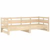 vidaXL Pull-out Day Bed Pine wood color Solid pine wood Double