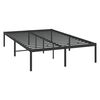 vidaXL Bed Frame Black Powder-Coated Steel 4.0 x 6.3 ft Small Double