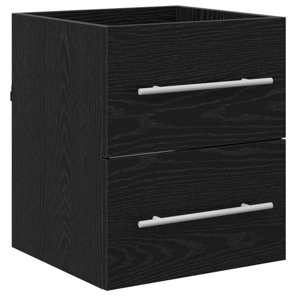 vidaXL Sink Cabinet Black Oak 15.16 x 16.14 x 18.90 in Engineered Wood