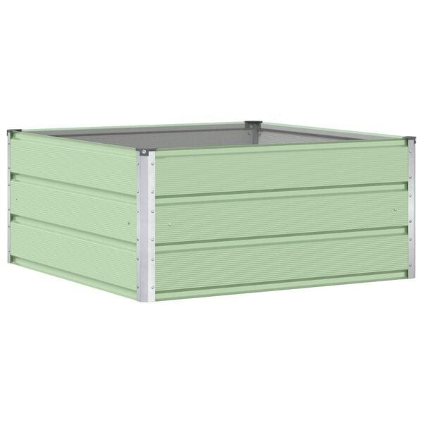 vidaXL Planter Pastel Green 39.37 x 39.37 x 17.72 in Steel
