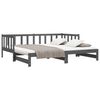 vidaXL Day Bed Grey Solid pinewood 2x Pull-Out Day Bed Rectangular