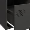 vidaXL Bedside Cabinet Set of 2 Black Cold-rolled steel