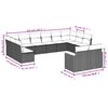 vidaXL Garden Sofa Set Black