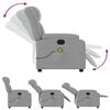 vidaXL Massage Recliner Chair Light Gray