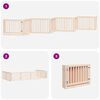 vidaXL Dog Gate Set of 8 Natural Poplar Wood 252 in total length