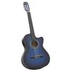 vidaXL Western Classical Cutaway Guitar with Equalizer 6 Strings Blue
