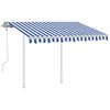 vidaXL Retractable Awning Blue and White