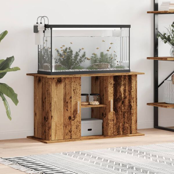vidaXL Aquarium Stand Old wood Engineered wood Medium Shelving