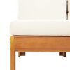 vidaXL Garden Sofa Set Cream and Natural Wood