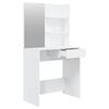vidaXL Dressing Table High gloss white Engineered wood Standard