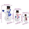 vidaXL Snowman Family Figure White Fabric (100% polyester), steel