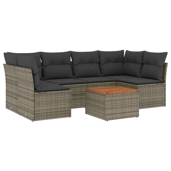 vidaXL Garden Sofa Set Grey