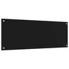vidaXL Kitchen Backsplash Black 43.31 x 15.75 x 0.24 in Tempered Glass