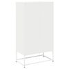 vidaXL Highboard White Cold-rolled Steel Tall Modern Storage Cabinet