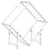 vidaXL Firewood Rack White 23.6x9.8x23.6" Cold-rolled steel