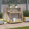 vidaXL Potting Table Natural Wood Finish