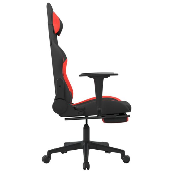 vidaXL Gaming Chair Black and Red Fabric (100% polyester), metal, plywood