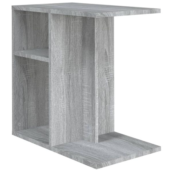 vidaXL Side Table Grey Sonoma Engineered wood 19.7x11.8x19.7 in