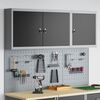 vidaXL Tool Cabinet and Pegboard Set 5 pcs Black 150 x 20 x 115 cm