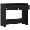 vidaXL Console Table Black oak Engineered wood 35.0 x 16.1 x 30.1 in