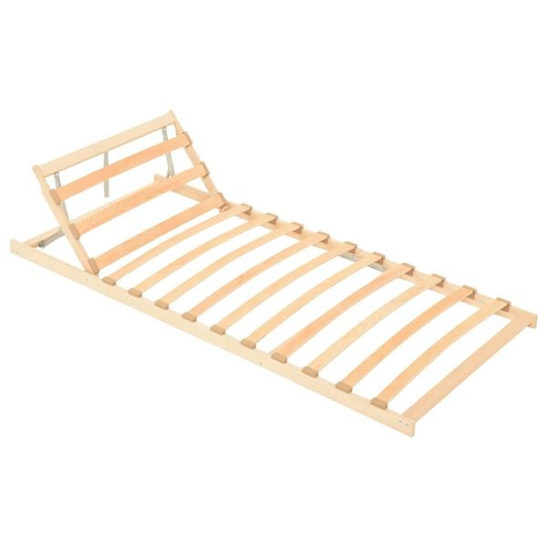 vidaXL Slatted Bed Base Natural Solid beechwood, birch plywood