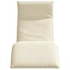 vidaXL Sun Lounger Cream Oxford fabric, metal Extra Long Foldable