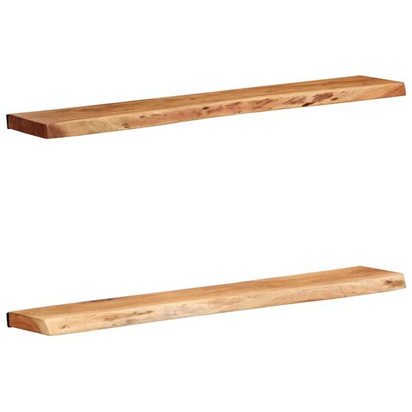 vidaXL Wall Shelves 2 pcs 39.4"x7.9"x1.4" Solid Wood Acacia